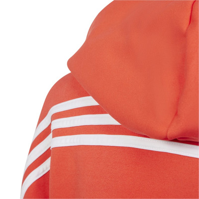 Adidas Girls Future Icons 3-Stripes Full-Zip Hooded Track Top &quot;Bright Red&quot;