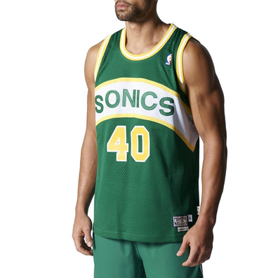 Adidas NBA Swingman Retired Seattle Sonics Kemp #40 (vert /jaune)