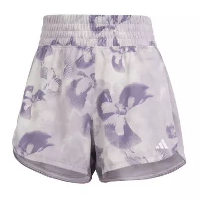 Adidas Pacer Essentials AOP Flower Tie-Dye Knit Shorts "Preloved Fig"