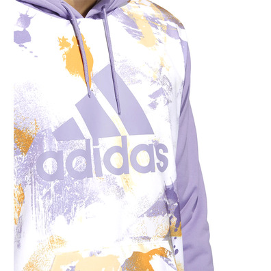 Sweat à Capuche Adidas Basket Allover Print "Magic Lilac"