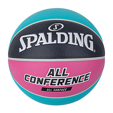 Balón Basket Spalding All Conference  Teal Pink Sz6 Rubber