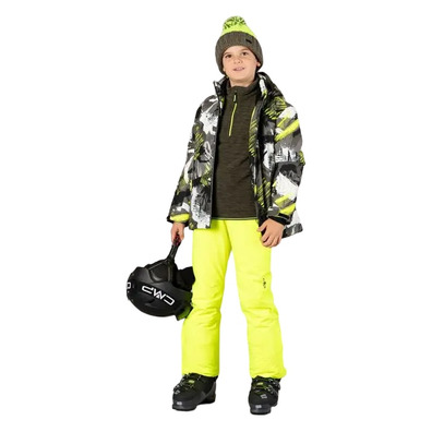 Campagnolo Boy's Freeride Ski Jacket "Olive-Yellow Flujo"