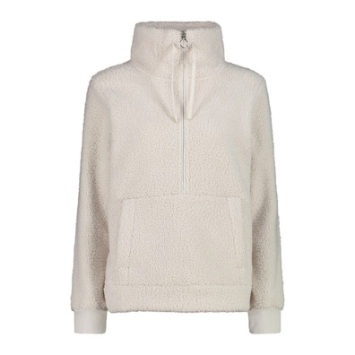 Campagnolo Women's Half Zip Sweatshirt in High Loft "Vaniglia"