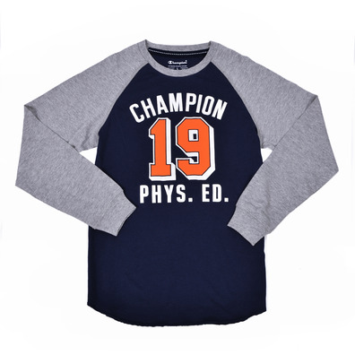 Champion Long Sleeve Crewneck T-Shirt Kids (navy)