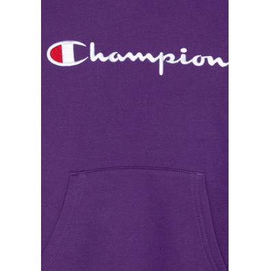 Champion Kids Big Logo Fleece Hoodie "Dark Purple"