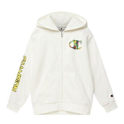 Champion Kids Fleece Full Zip Hoodie "White"