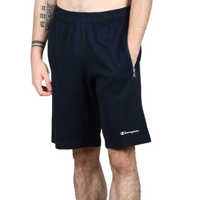 Champion Legacy Cotton Zip Pocket Script Logo Short "Navy"