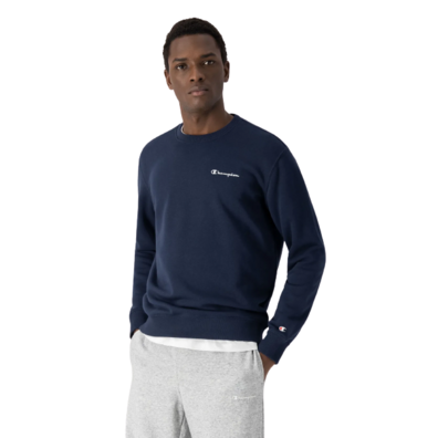 Champion Legacy Small Script Terry Cotton Sweatshirt "Navy"