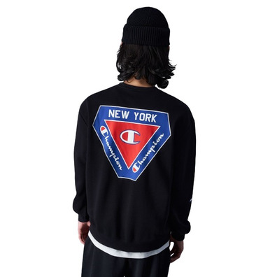 Champion Sport Lifestyle Basketball Crewneck Sweatshirt Logo C "Black"