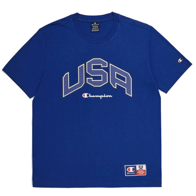 Champion Sport Lifestyle Basketball USA Logo Comfort Fit T-Shirt "Nautical Blue"