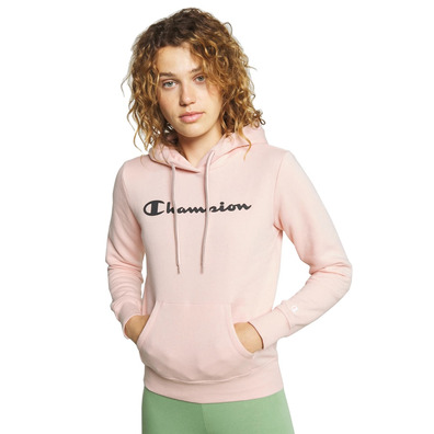 Champion Wn´s Legacy Script Logo Print Cotton Terry Hoodie "Rose Tane"