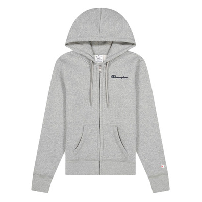 Champion Wn´s Legacy Small Script Logo Print Zip-Up Hoodie "Gray"