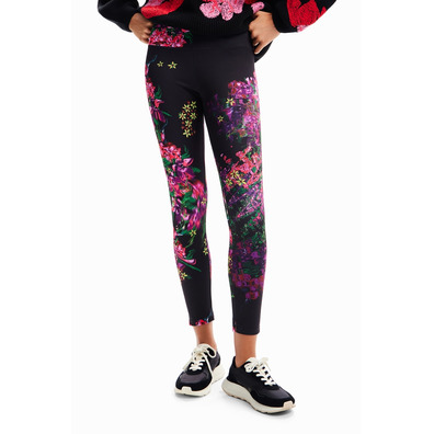 Desigual Floral Sport Leggings "Magical Fuxia"