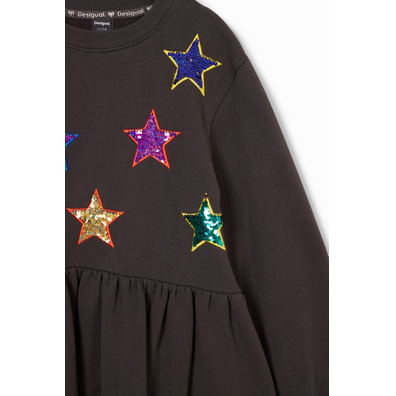 Desigual Star dress sweatshirt "Black"