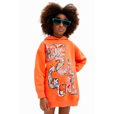 Desigual Sweatshirt Dress "Orange"