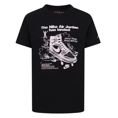 Jordan Girls JDB AJ1 1985 Will Fly! Graphic T-Shirt "Black-Pink"