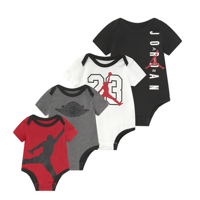 Jordan Infants JDB Milestone Bodysuits 4 Pack