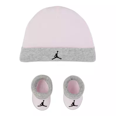 Jordan Infants Jumpman Basic Hat And Bootie Combo 2pc "Pink-Grey"