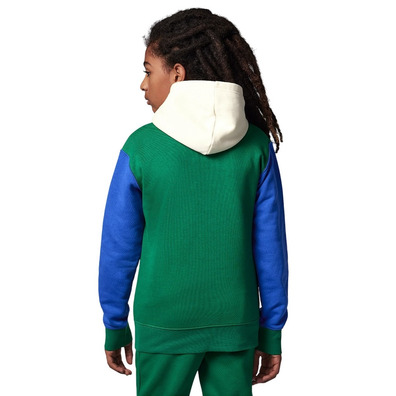 Jordan Kids JDB MJ Brooklyn French Terry Pullover "Pine Green-White-Blue"