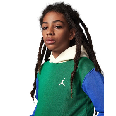 Jordan Kids JDB MJ Brooklyn French Terry Pullover "Pine Green-White-Blue"