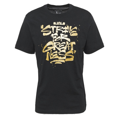 LeBron "Strive For Greatness" Basketball T-Shirt "Black-Gold"