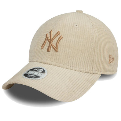 New Era MLB Womans NY Yankees Cord 9FORTY Adjustable Cap "Light Beige"