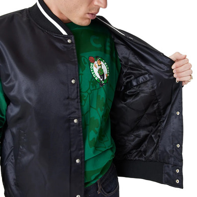 New Era NBA Boston Celtics Satin Bomber "Black-Kelly Green"