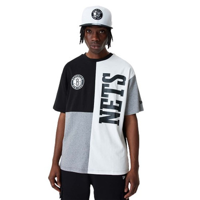 New Era NBA Brooklyn Nets Cut And Sew Oversized Tee