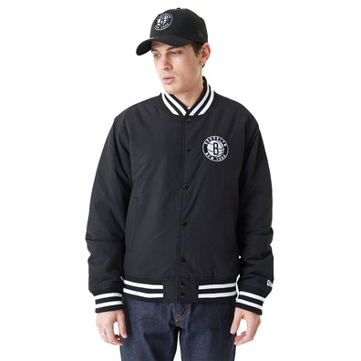 New Era NBA Brooklyn Nets Team Script Bomber Jacket