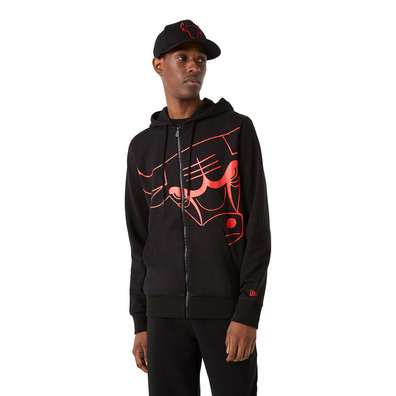 New Era NBA Chicago Bulls Enlarged Logo FZ Hoodie