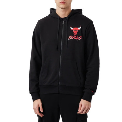 New Era NBA Chicago Bulls Script Logo FZ Hoodie "Black"