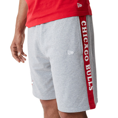 New Era NBA Chicago Bulls Side Panel Shorts "Grey-Red"