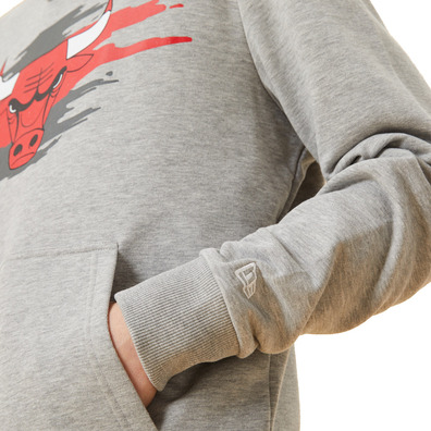 New Era NBA Chicago Bulls Tear Logo Hoodie "Grey "