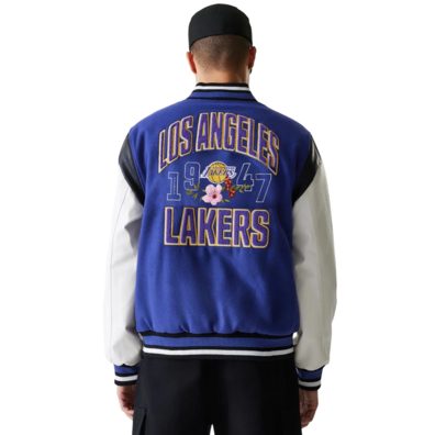 New Era NBA L.A Lakers Floral Varsity Jacket "Blue"