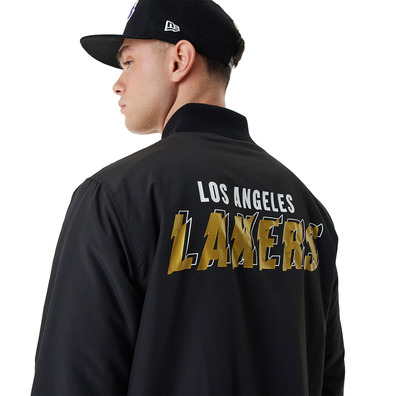 New Era NBA L.A Lakers Team Script Bomber Jacket