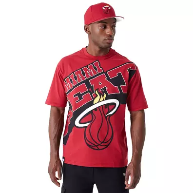 New Era NBA Miami Heat Large Wordmark Oversized T-Shirt