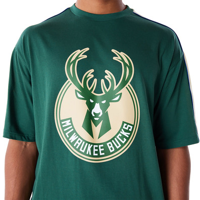 New Era NBA Milwaukee Bucks Panel Oversized T-Shirt