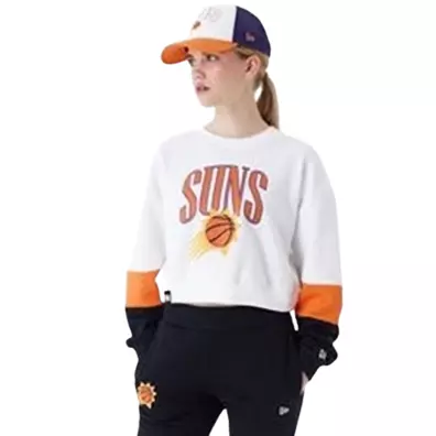 New Era NBA Phoenix Suns Womens Colour Block Crop Crew Neck Sweatshirt