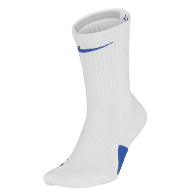 Nike Elite Crew Basketball Sock "White Blue"