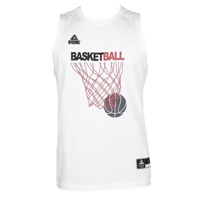 Peak Sport Basketball Hoop Graphic Tank Top "White"