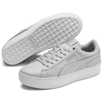 Puma Vikky Platform Glitz PS "Silver"