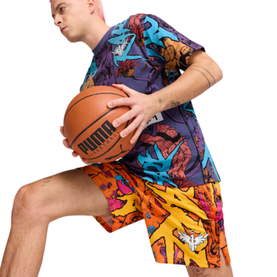 Puma Basketball Melo Phoenix AOP Shorts "Orange Glow"