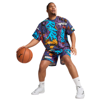 Puma Basketball Melo Phoenix AOP T-Shirt "Blue Crystal"