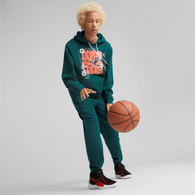 Puma Basketball Run it Back Hoodie 2 "Varsity Green"