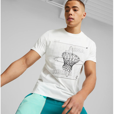 Puma Basketball Clear Out Tee "White"