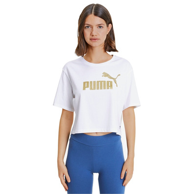 Puma Essentials Metallic Cropped Tee W