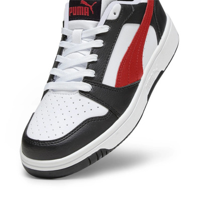 Puma Rebound V6 Lo Jr "White-For All Time Red-Black"