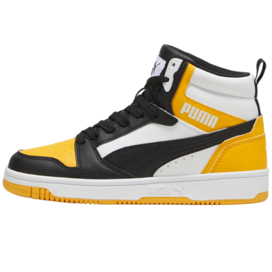 Puma Rebound V6 Mid Jr "White-Racing Yellow"