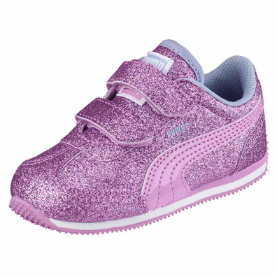 Puma Whirlwind Glitz V Kids Trainers (Orchid/CERULEAN)