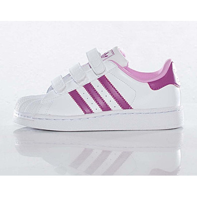 Adidas Superstar CF C (28-35/blanco/burdeos)